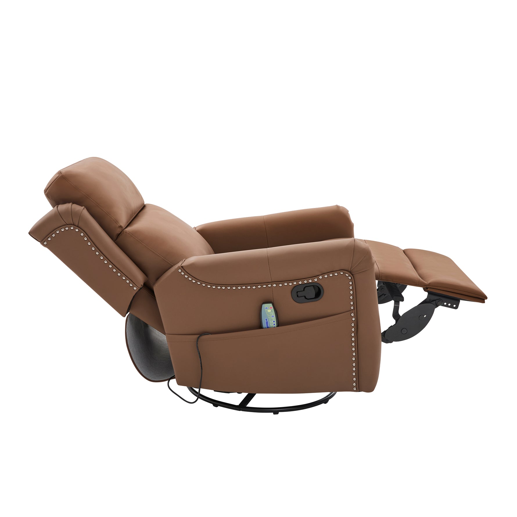 Modern Manual Recliner with 8-Point Massage and Heating, Swivel Rocking detail image 11