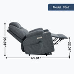 Dual-Motor Leather-Air Power Lift Recliner detail image 31