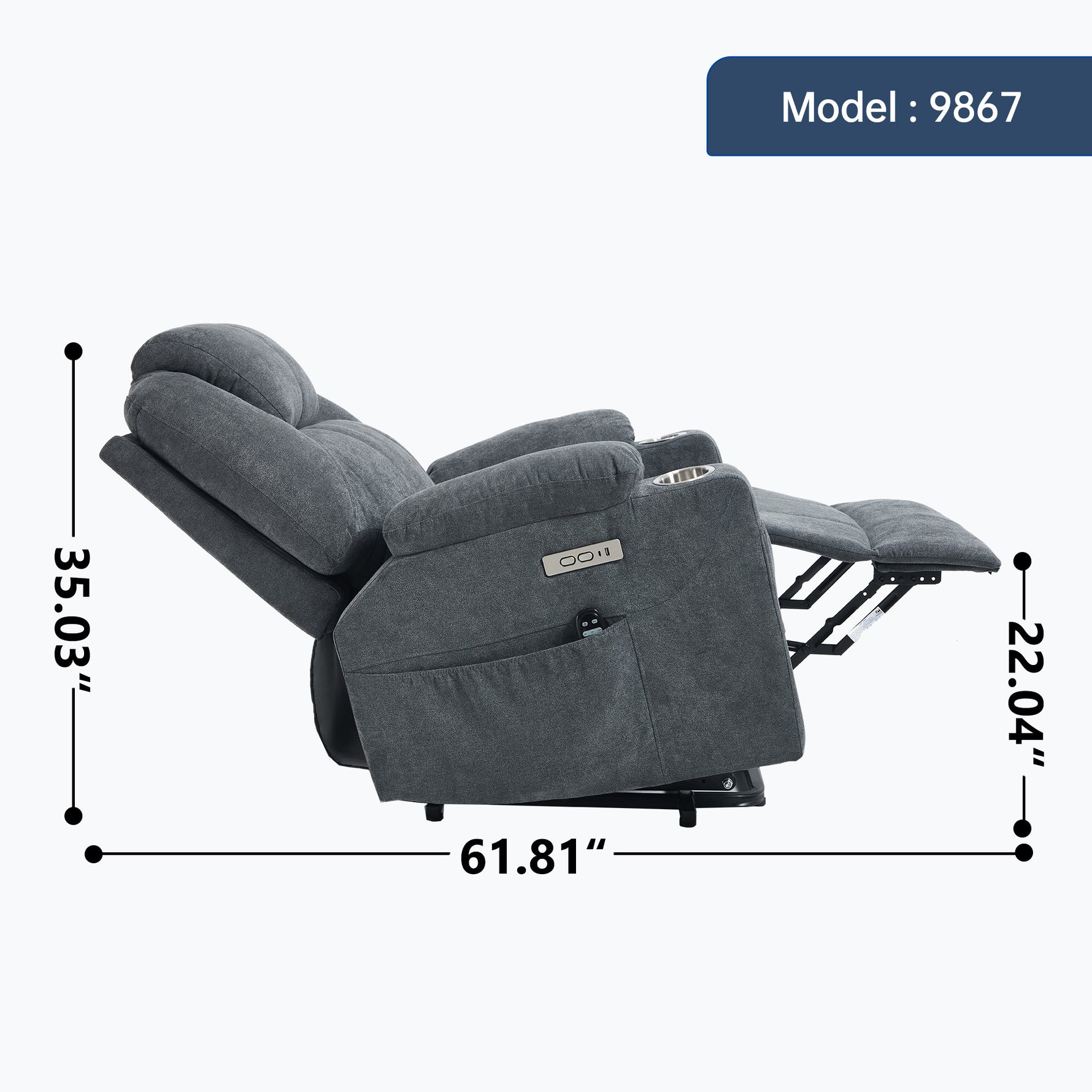 Dual-Motor Leather-Air Power Lift Recliner detail image 31
