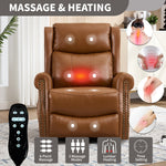 Heat Massage Manual Recliner Chair with Rocker and Swivel for Living Room detail image 37