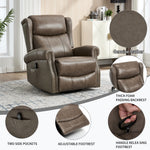 Heat Massage Manual Recliner Chair with Rocker and Swivel for Living Room detail image 112