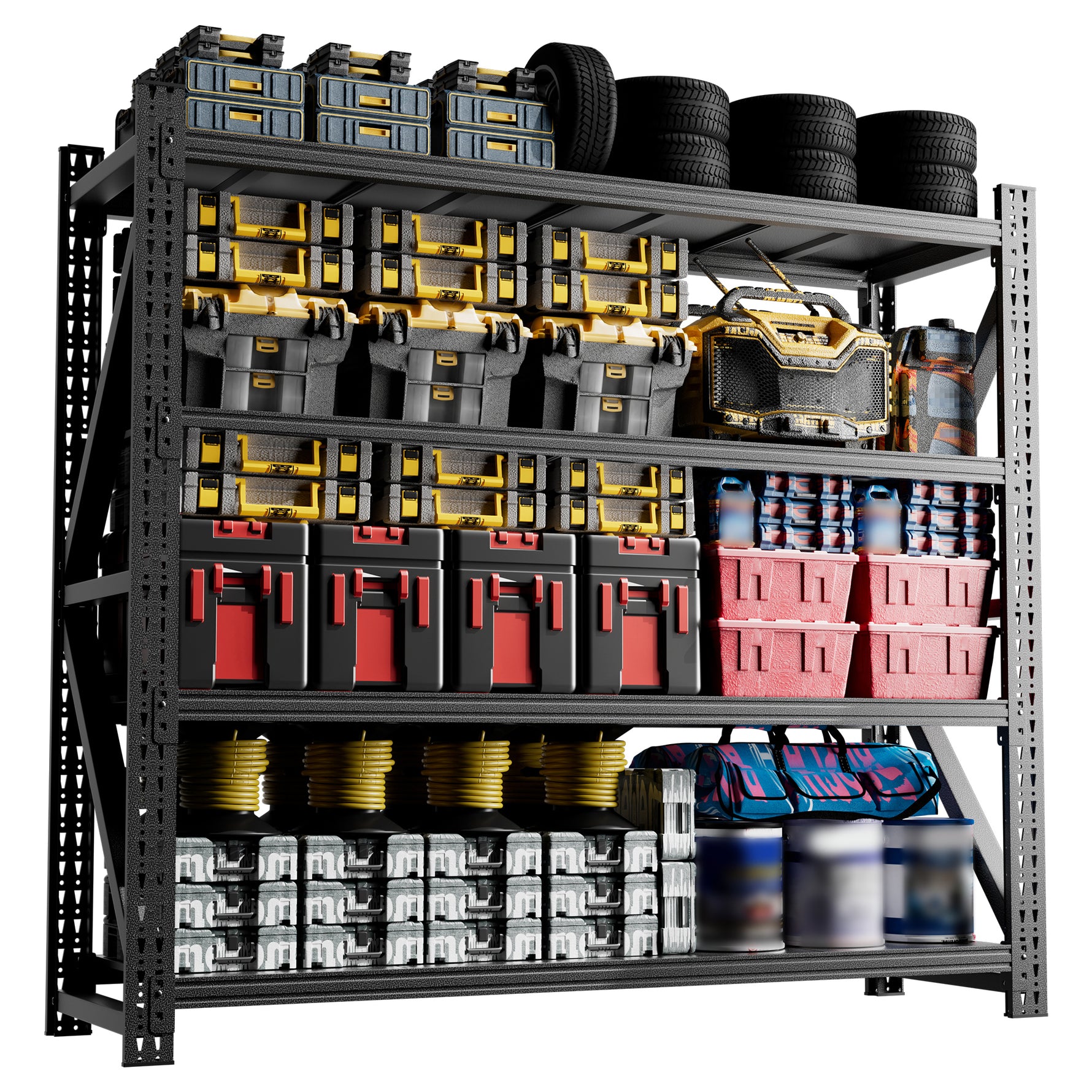 Heavy-Duty Adjustable Garage Shelving for Warehouse Storage for workshop, garage, storage, or utility use