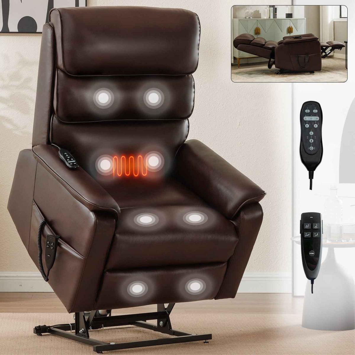 Dual-Motor Power Lift Heat & Massage Recliner product image