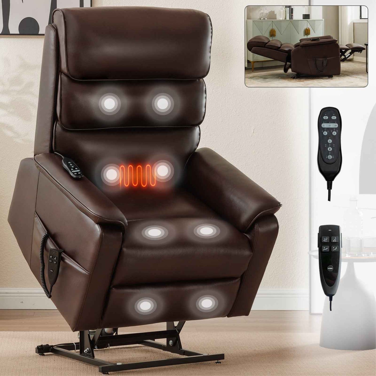 Dual-Motor Power Lift Heat & Massage Recliner product image