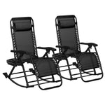 Outsunny Folding Zero Gravity Rocking Chair Set product image