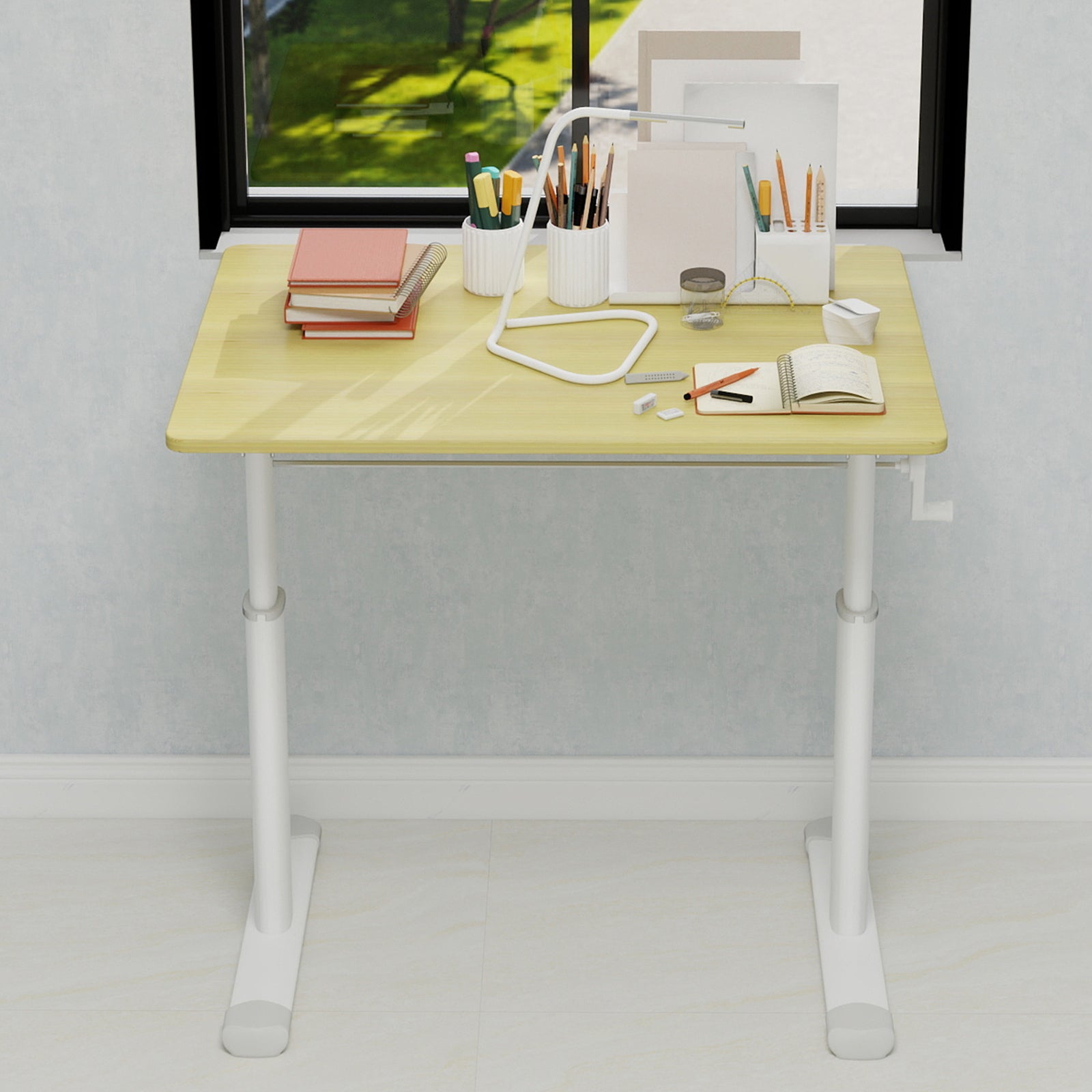 Height Adjustable Study Desk for Home Office workspace desk setup