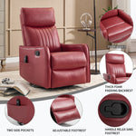Faux Leather Heat & Massage Manual Rocker Swivel Recliner detail image 29