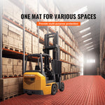 PVC Interlocking Drainage Garage Floor Tiles, 12" x 12" x 0.5" for workshop, garage, storage, or utility use