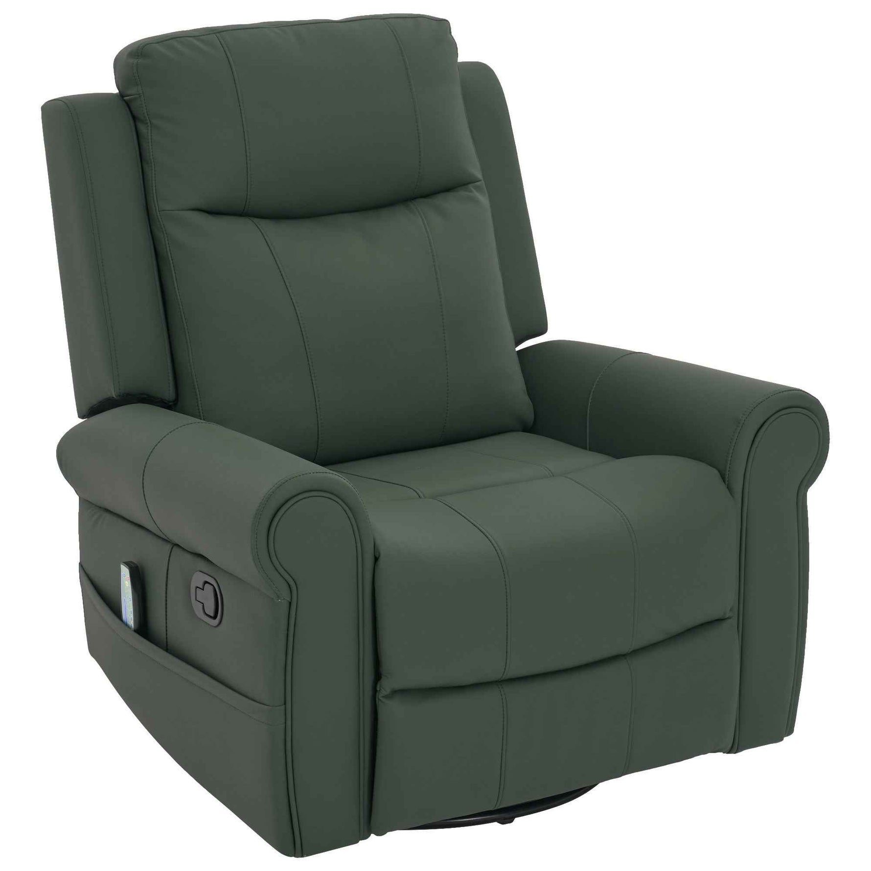 Modern PU Leather Manual Recliner Chair with 270° Swivel, Massage detail image 6