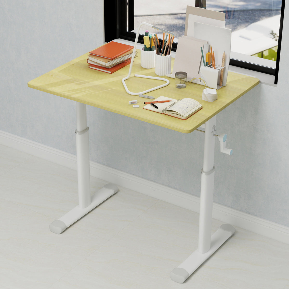 Height Adjustable Study Desk for Home Office workspace desk setup