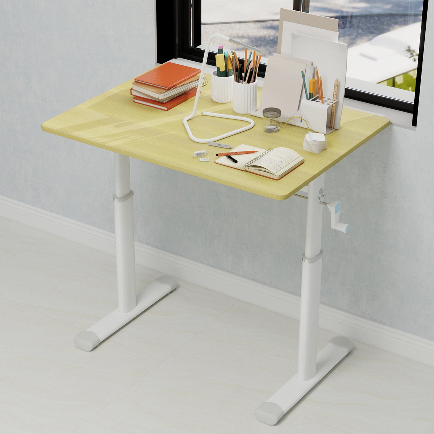Height Adjustable Study Desk for Home Office workspace desk setup