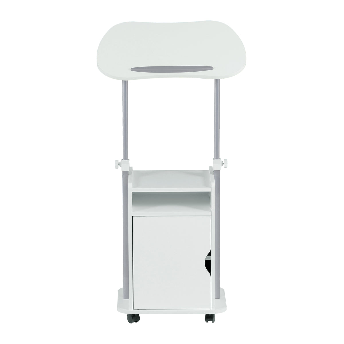 Techni Mobili Sit-to-Stand Laptop Cart with Storage mobile laptop workstation