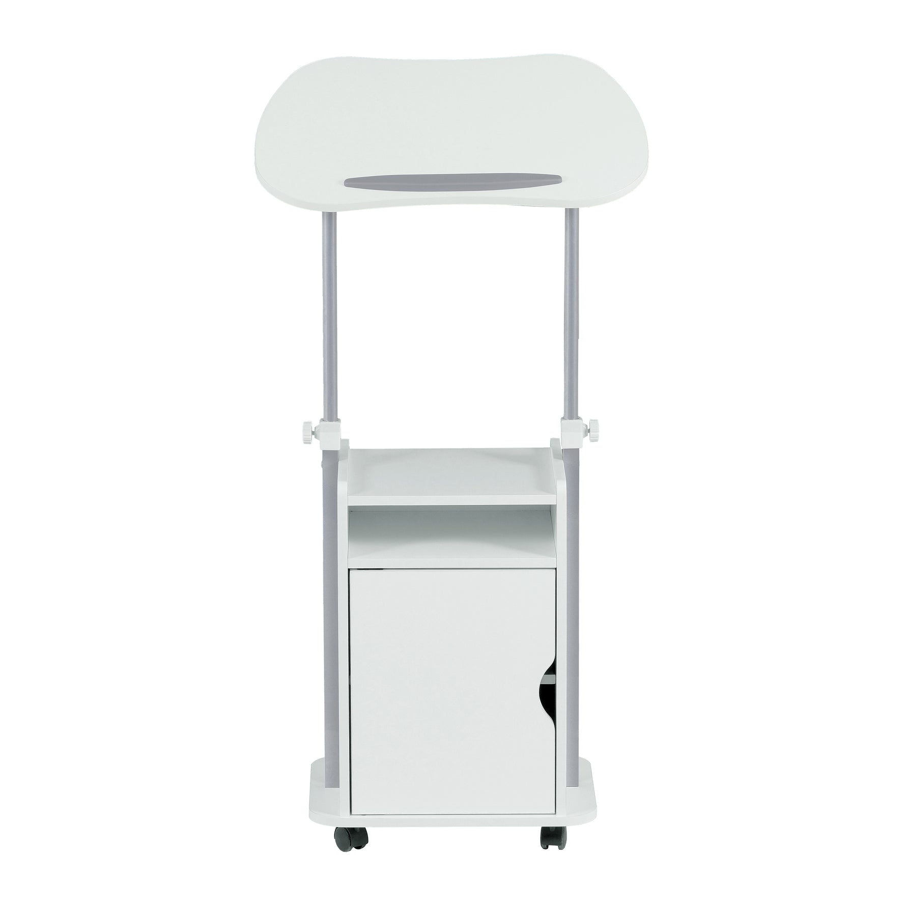 Techni Mobili Sit-to-Stand Laptop Cart with Storage mobile laptop workstation