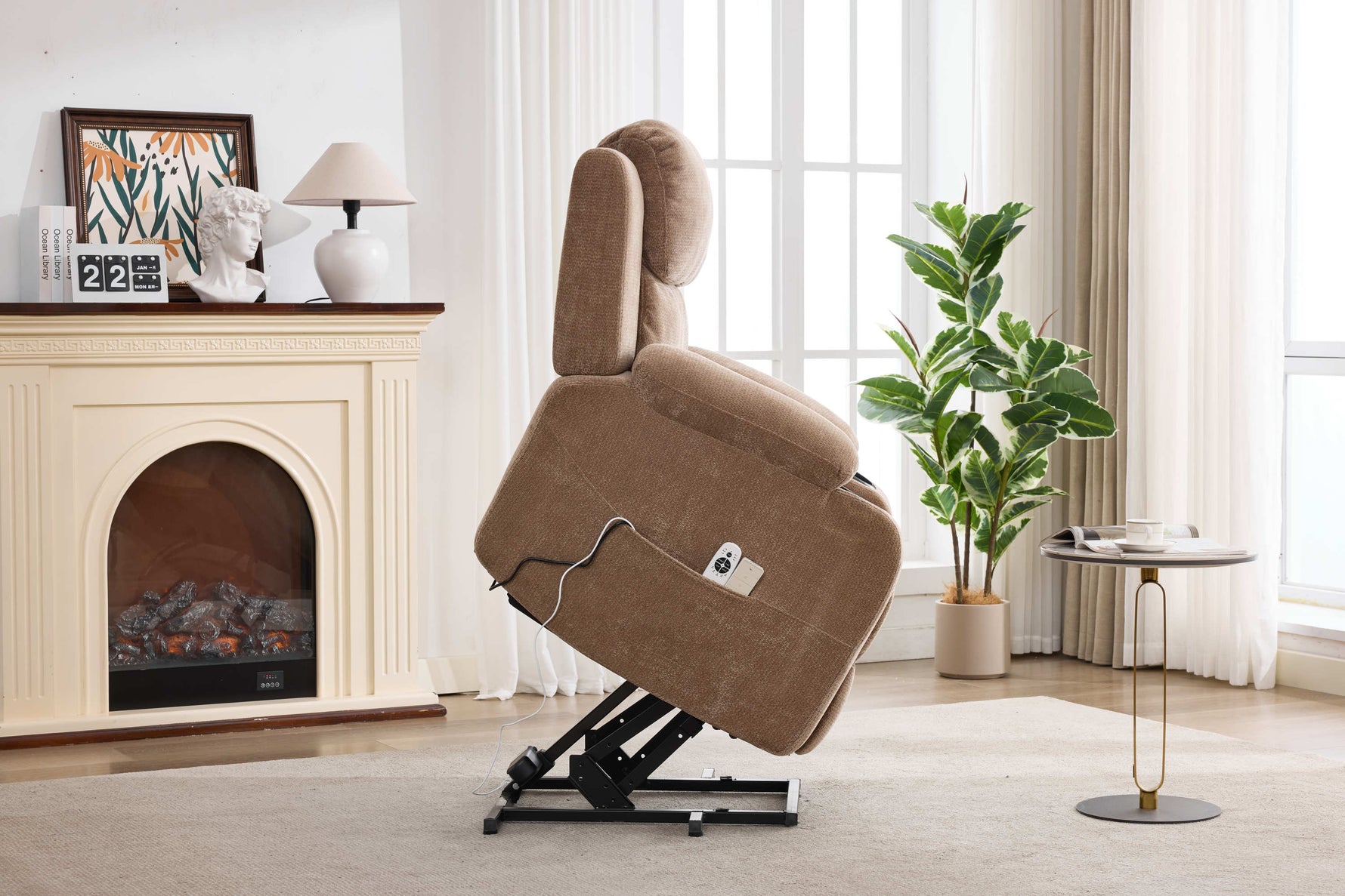 Dual-Motor Leather-Air Power Lift Recliner detail image 116