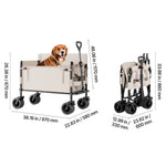 VEVOR Foldable Wagon Cart with Bench Conversion for workshop, garage, storage, or utility use
