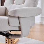 Modern Heated Massage 360° Swivel Recliner Accent Chair with Ottoman, Ergonomic detail image 14