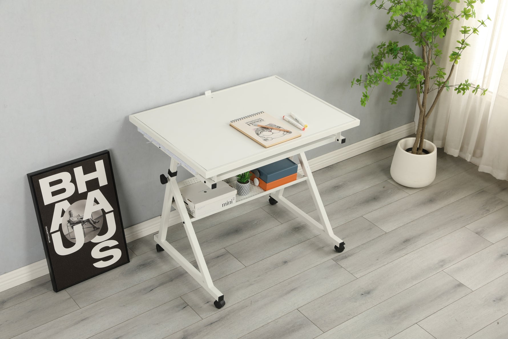 1500-Piece Rolling Jigsaw Puzzle Table with 4 Trays hobby and puzzle table