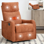 Heat Massage Manual Recliner Chair with Rocker and Swivel in Fabric for Living Room detail image 19