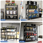 Heavy Duty Metal Adjustable Garage Shelving Unit, 4000lb Capacity Industrial Storage Rack for workshop, garage, storage, or utility use