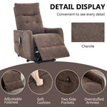 Chenille Single-Motor Power Lift Recliner with Massage & Heat detail image 26