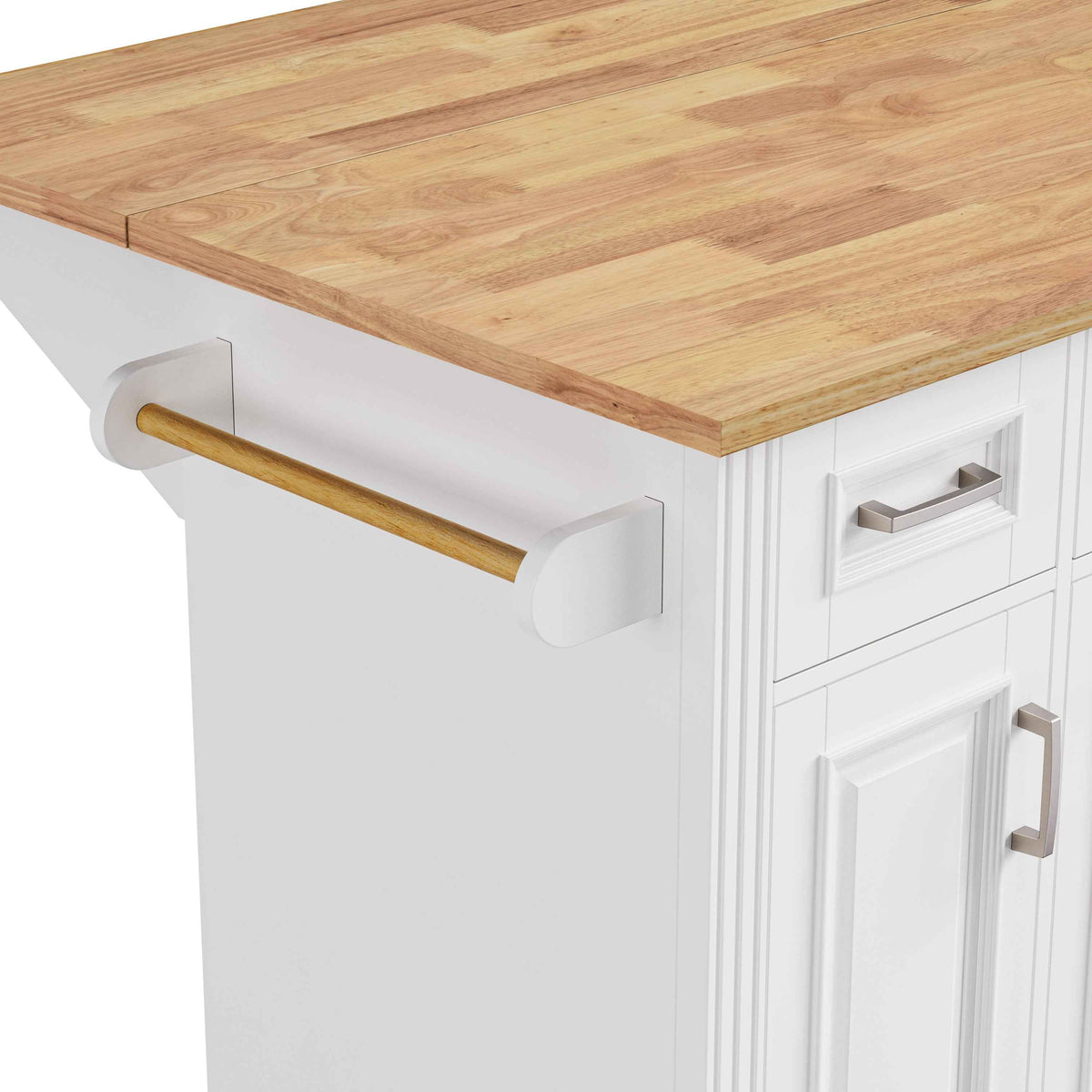 54 in. Rolling Kitchen Island with Drop Leaf & Storage product view 19