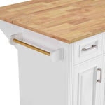 54 in. Rolling Kitchen Island with Drop Leaf & Storage product view 19