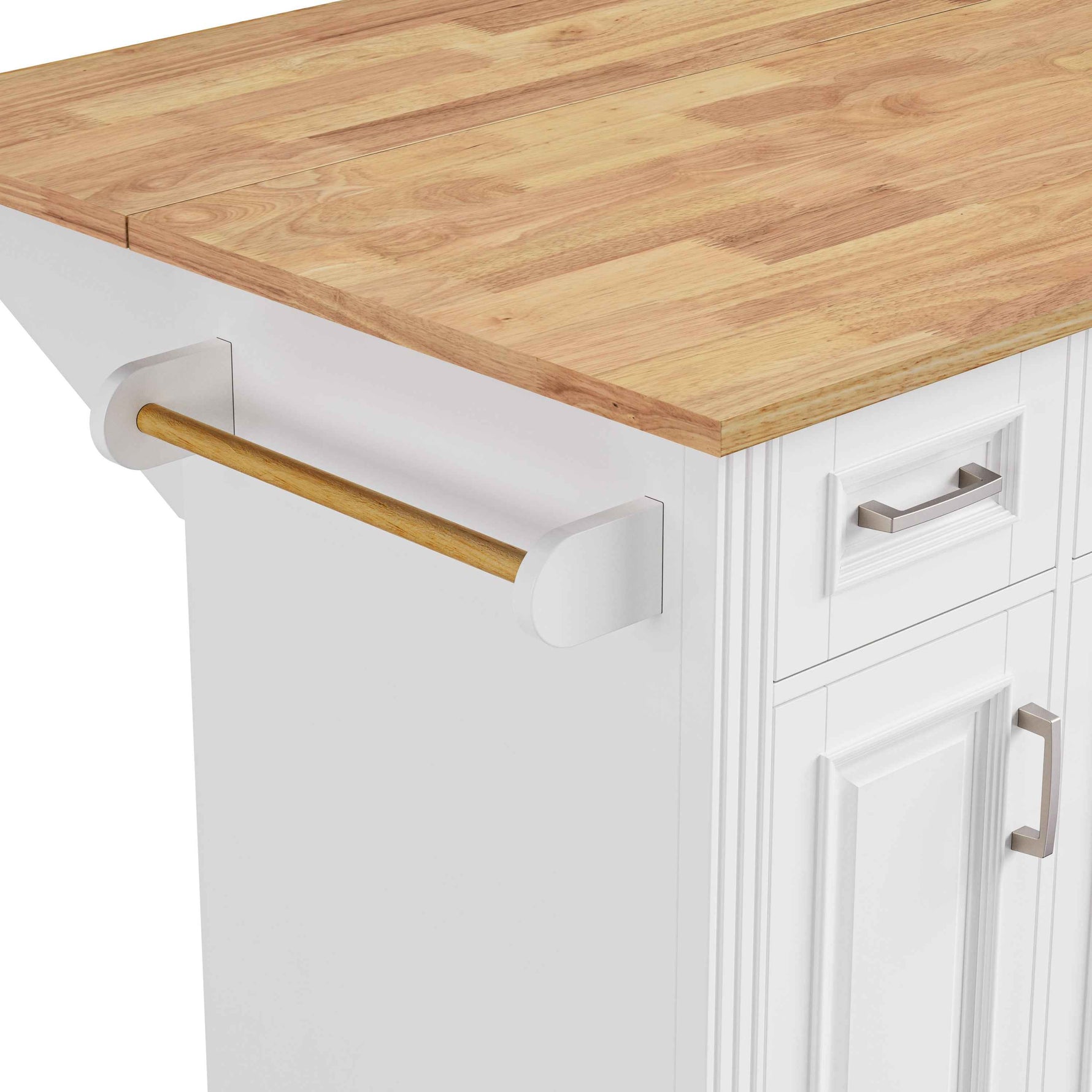 54 in. Rolling Kitchen Island with Drop Leaf & Storage product view 19