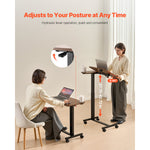 VEVOR Height Adjustable Rolling Overbed Laptop Desk mobile laptop workstation