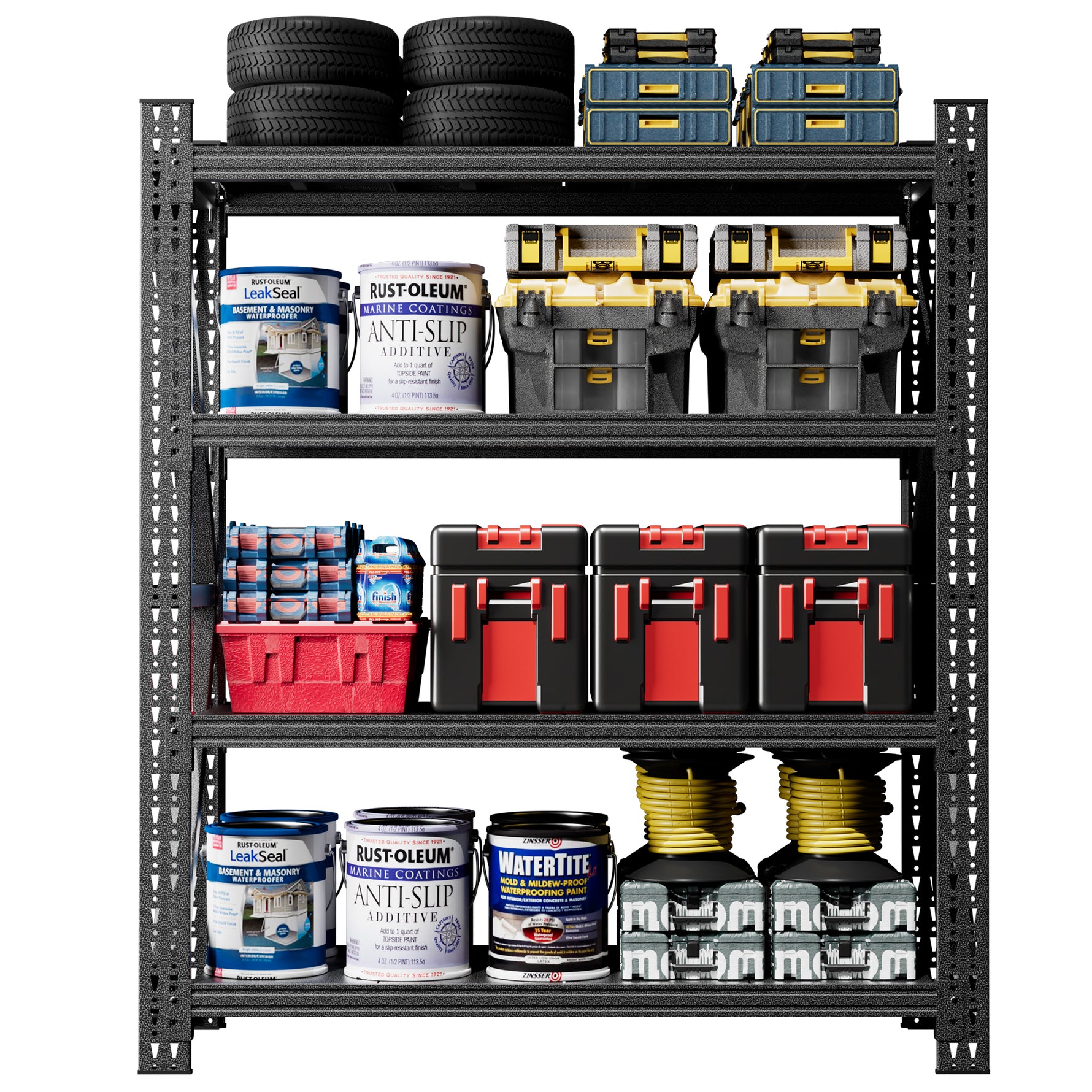 Heavy Duty Metal Adjustable Garage Shelving Unit, 4000lb Capacity Industrial Storage Rack for workshop, garage, storage, or utility use