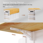53 in. Farmhouse Kitchen Island with Power Outlet & Stools product view 30