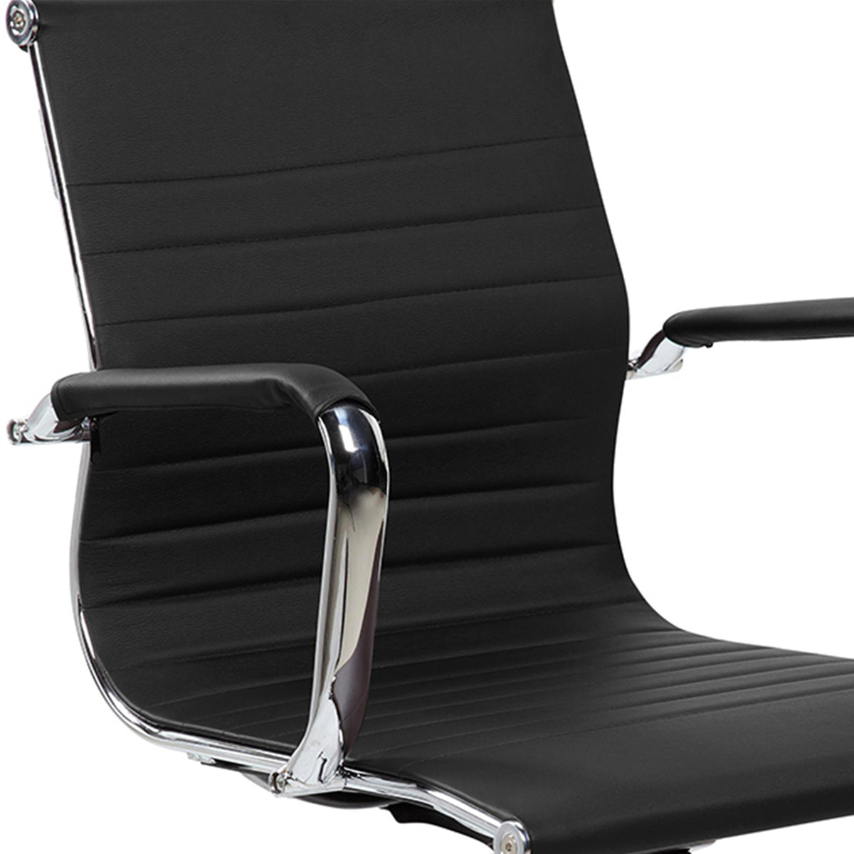 Techni Mobili Modern Medium-Back Executive Chair, Black for home office seating