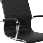 Techni Mobili Modern Medium-Back Executive Chair, Black for home office seating