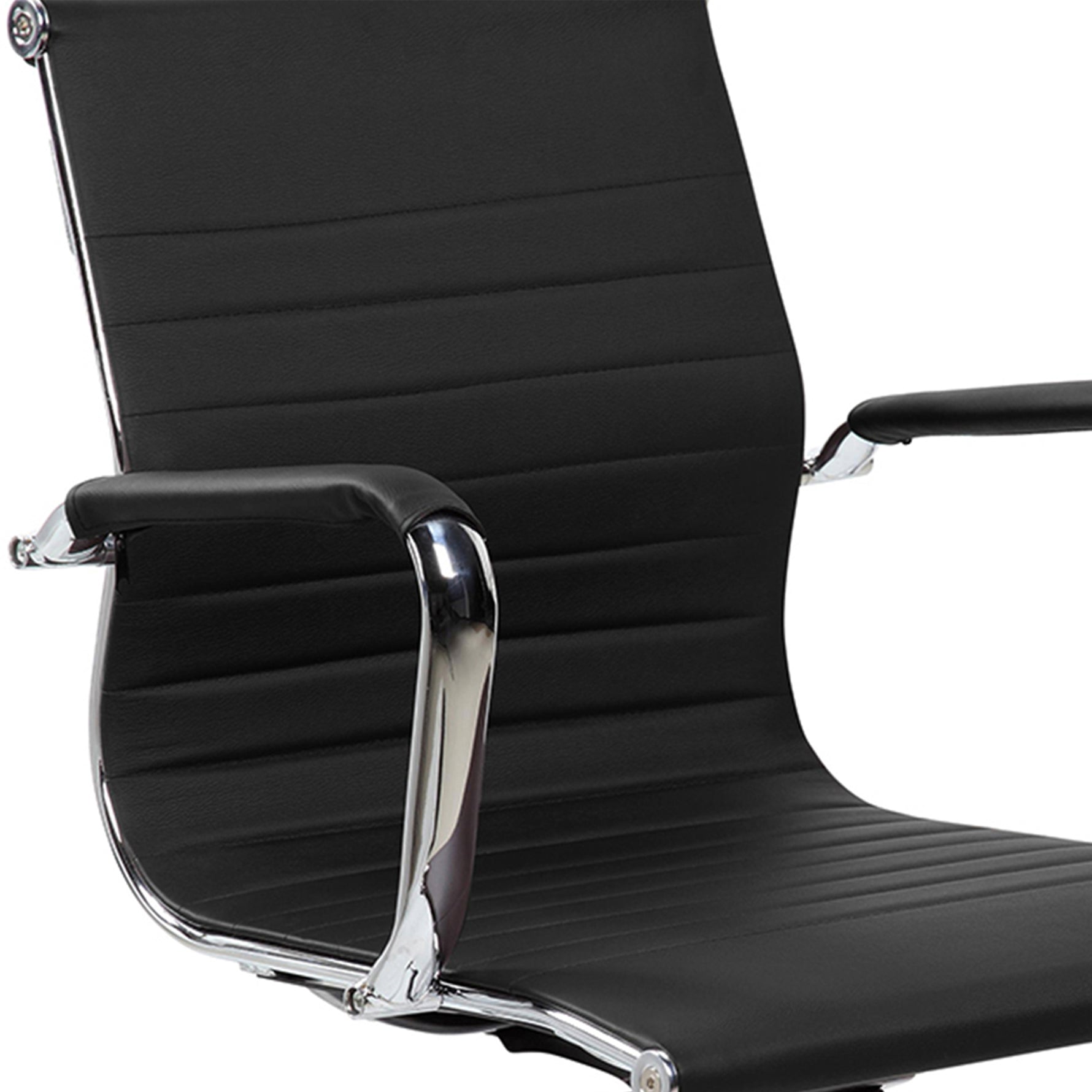 Techni Mobili Modern Medium-Back Executive Chair, Black for home office seating