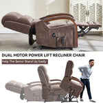 Power Chenille Lift Recliner Chair Dual Motor Infinite Position Up to 350 Pounds detail image 28