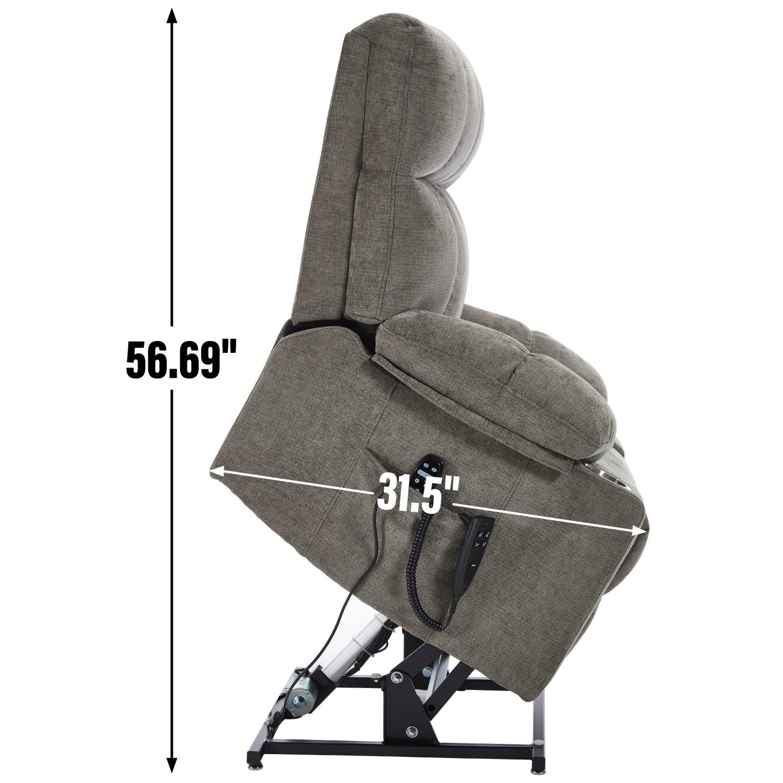 Chenille Dual-Motor Power Lift Recliner, 350 lb Capacity detail image 48