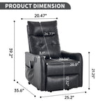 Single Motor Power Lift Recliner Chair with Massage & Heat detail image 121