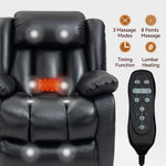Dual-Motor Power Lift Genuine Leather Heat & Massage Recliner detail image 15