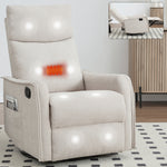 Heat Massage Manual Recliner Chair with Rocker and Swivel in Fabric for Living Room detail image 55