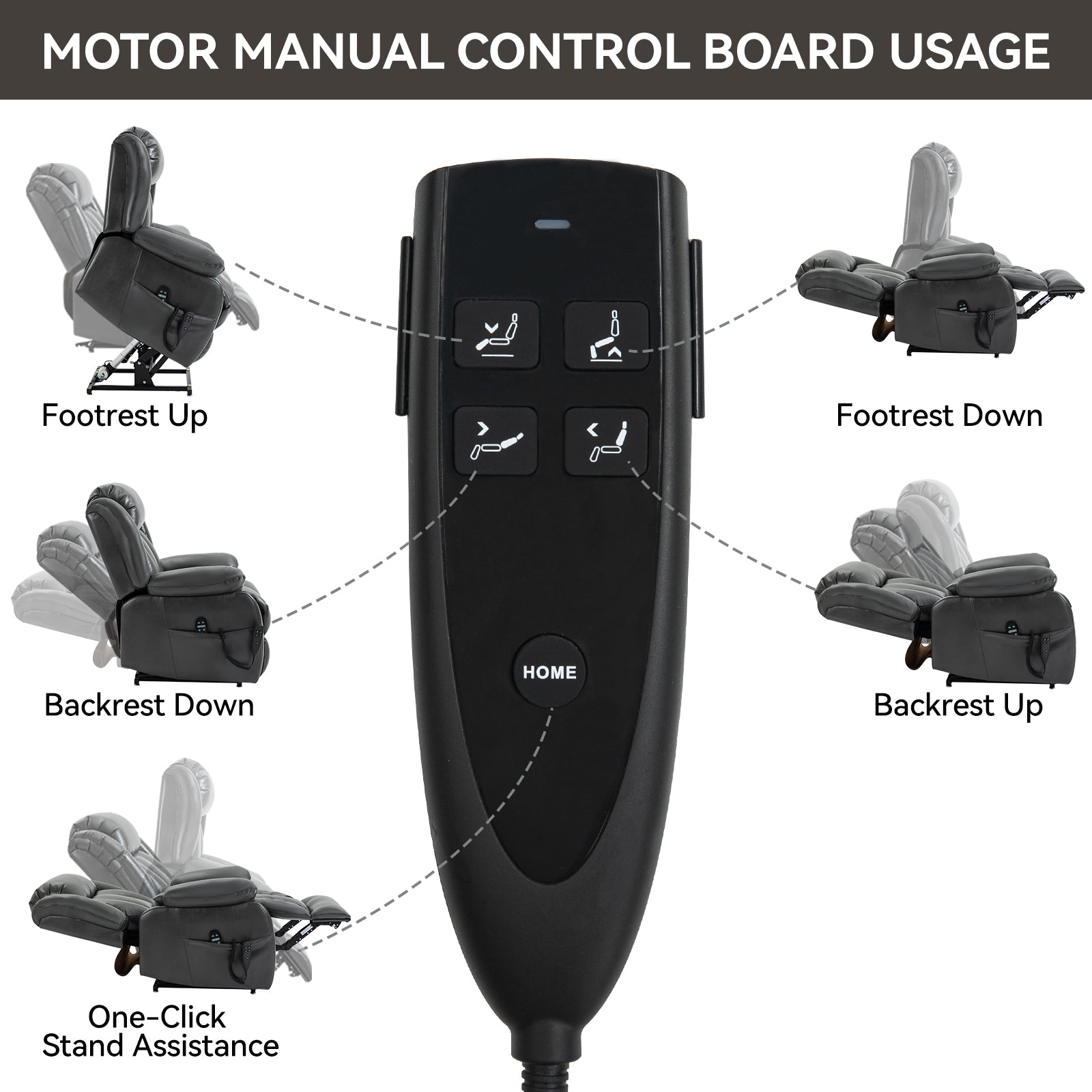 Dual-Motor Power Lift Heat & Massage Recliner detail image 47