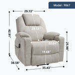 Dual-Motor Leather-Air Power Lift Recliner detail image 46