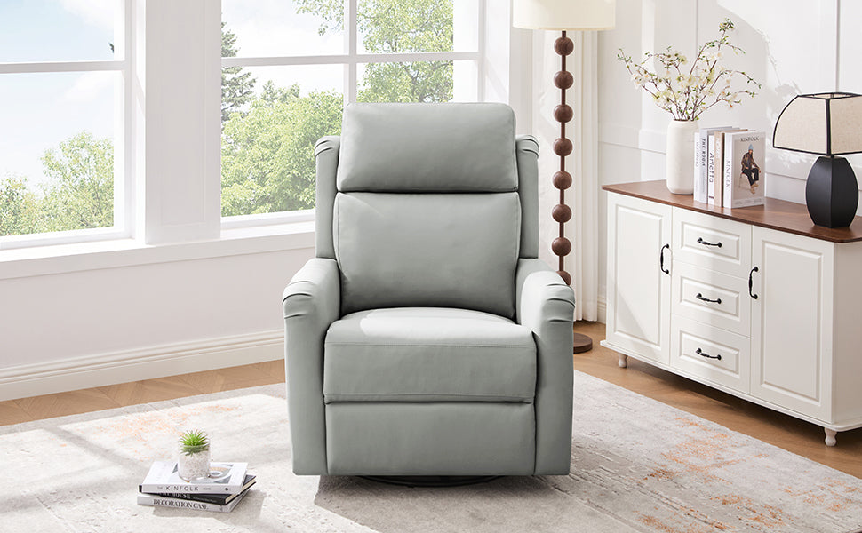 Modern Manual Recliner with 8-Point Massage and Heating, Swivel Rocking detail image 36