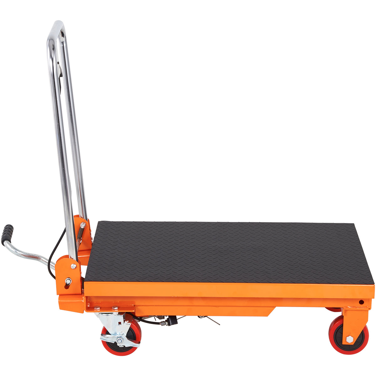 Manual Hydraulic Scissor Lift Table Cart with Non-Slip Pad for workshop, garage, storage, or utility use