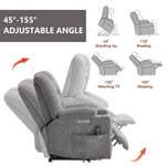 Large Dual-Motor Power Lift Heat & Massage Recliner detail image 24