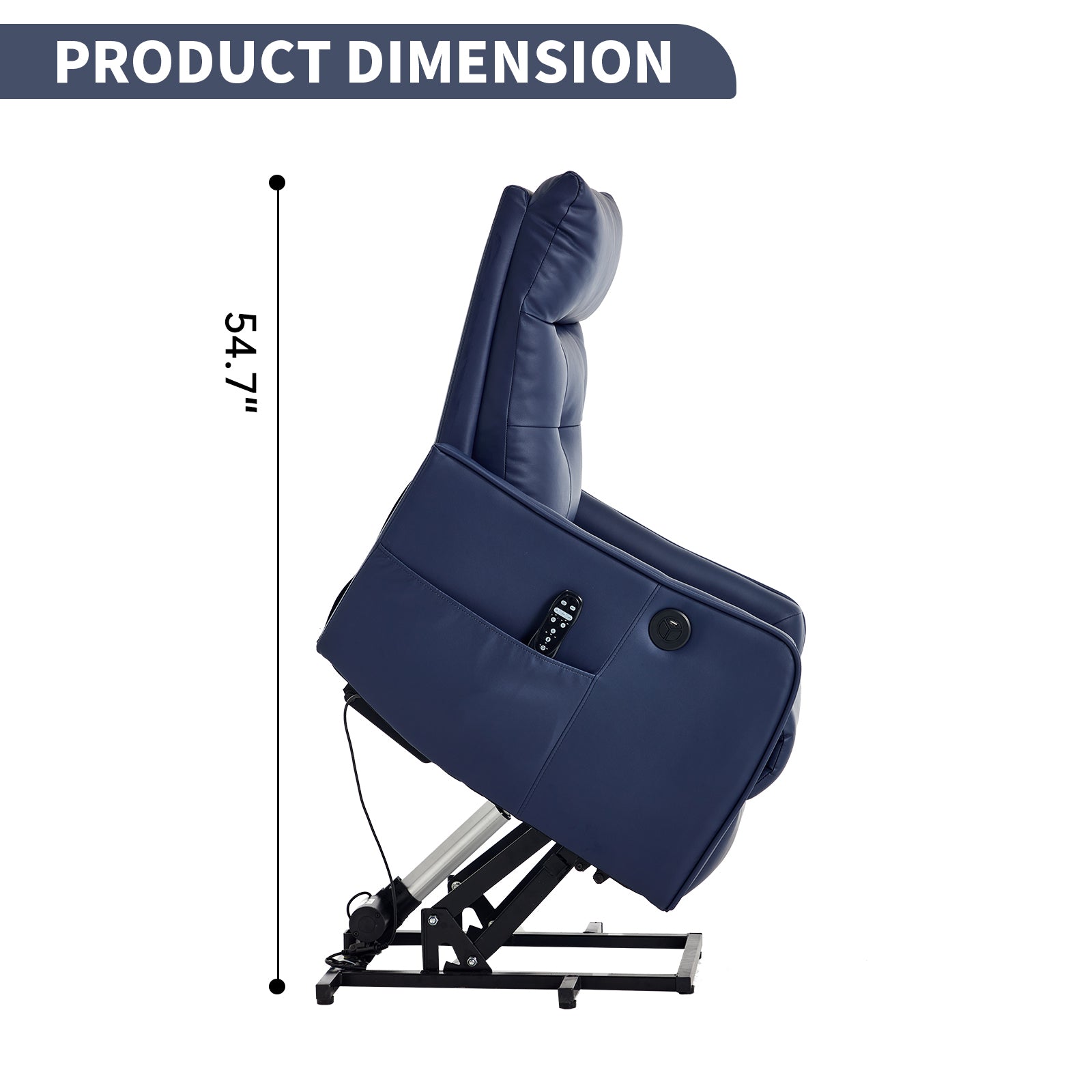 Single Motor Power Lift Recliner Chair with Massage & Heat detail image 86