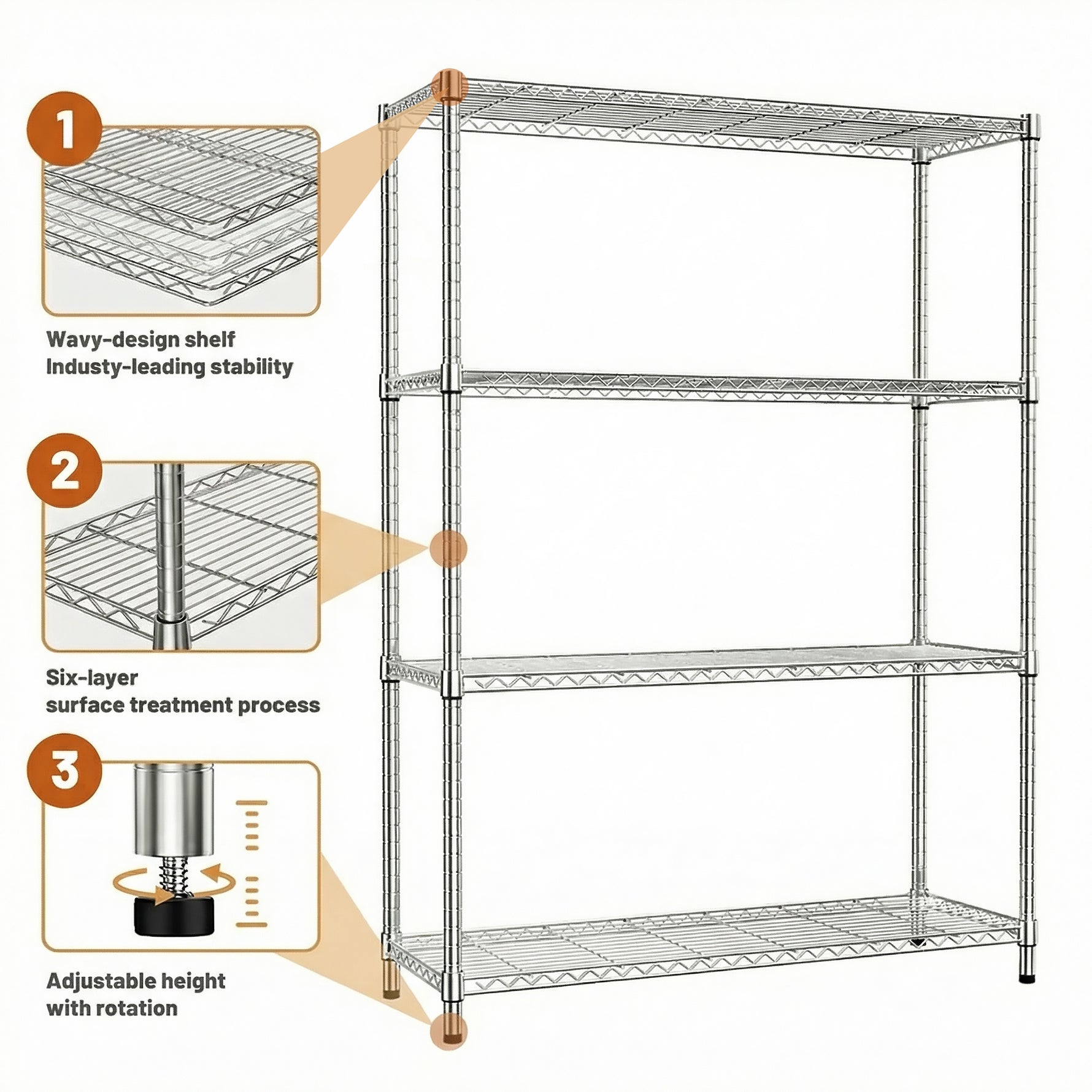 1400 lb 4-Shelf Storage Shelves for workshop, garage, storage, or utility use