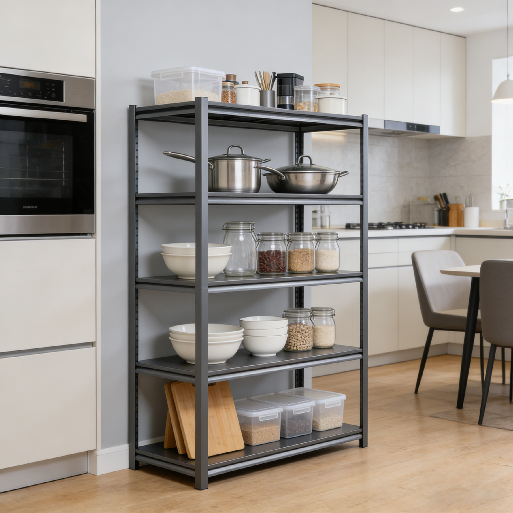 Heavy-Duty Adjustable Metal Storage Shelving Units for workshop, garage, storage, or utility use