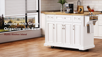 54 in. Rolling Kitchen Island with Drop Leaf & Storage product view 101