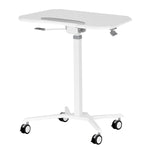 Techni Mobili White Sit-to-Stand Mobile Laptop Cart mobile laptop workstation