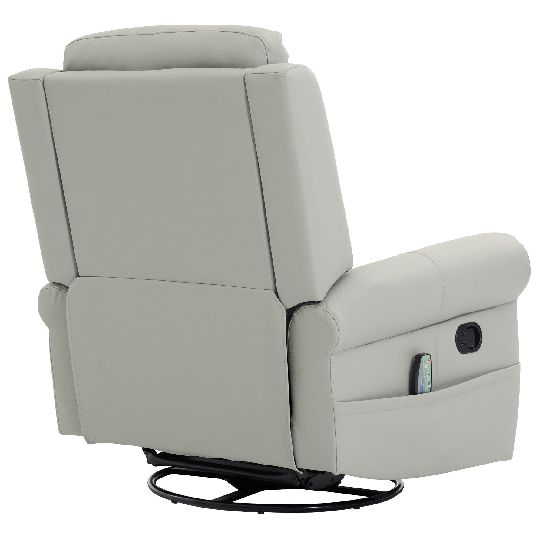 Modern PU Leather Manual Recliner Chair with 270° Swivel, Massage detail image 30