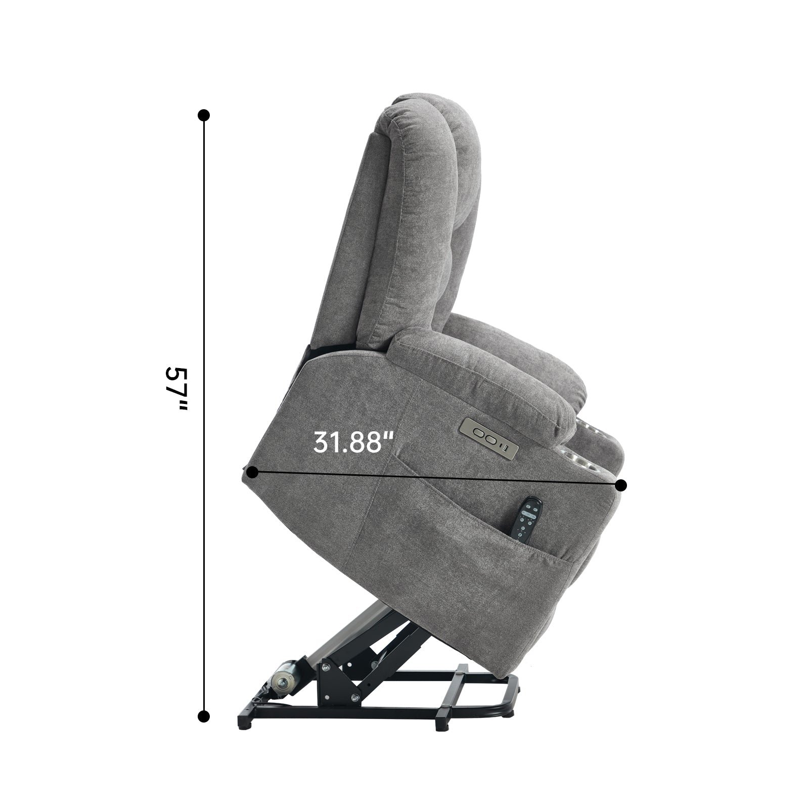Large Dual-Motor Power Lift Heat & Massage Recliner detail image 37